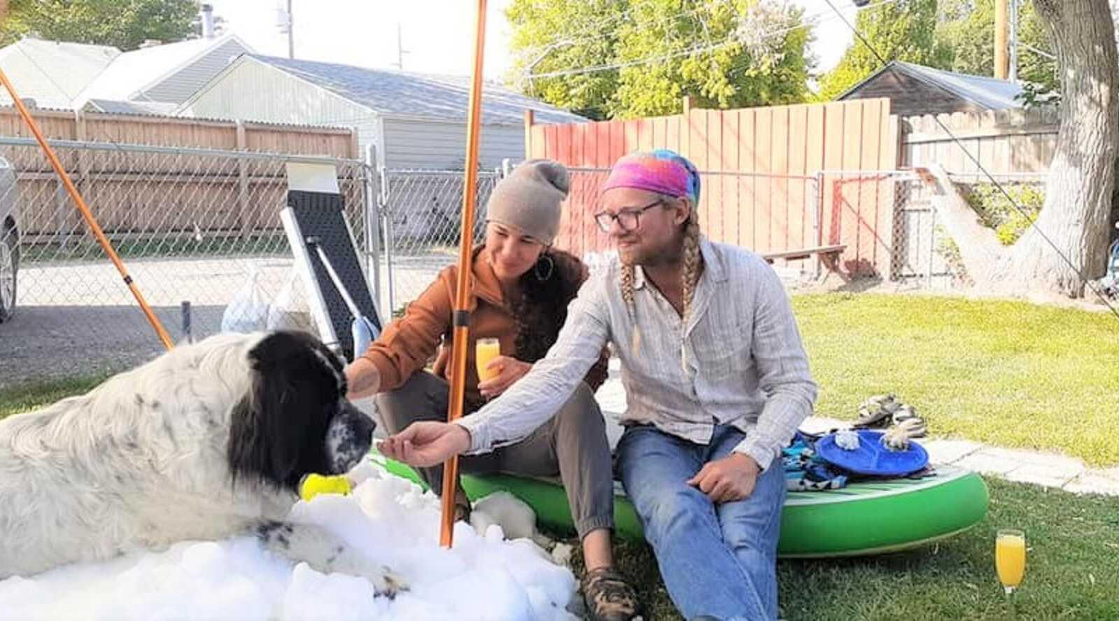 Elijah and Marianna enjoying their last day with Maggie.